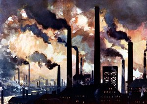Industriel forurening, Sheffield, Yorkshire, c1925 af Unbekannt