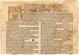 Initial A og et nytårsønske, 1483. af Unbekannt