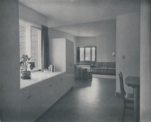 Interiør - House at Fairfax, Californien af Francis Ellsworth Lloyd, 1942 af Unbekannt