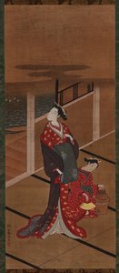 Interior: A Yujo and an Attendant Heating Water, Edo period, 1615-1868. af Unbekannt