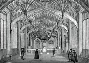 Interiør, Oxford University, c1700-tallet, 1870 af Unbekannt