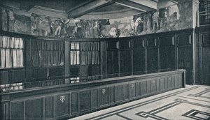 Interiør af Grand Trunk Railways nye London-kontorer med temperafrise af Frank Brangwyn, c1909 af Unbekannt