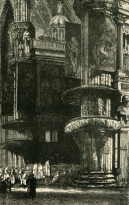 Interiør af Milanos katedral, 1890. af Unbekannt
