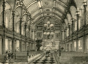 Interiør af St. Andrews Church, c1872. af Unbekannt