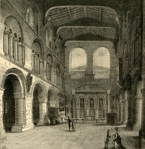 Interiør af St. Bartholomew-The-Great, c1872. af Unbekannt