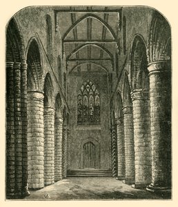 Interiør af Abbey Nave, Looking West, 1898. af Unbekannt