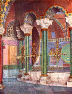 Interiør af kirken S. Sophia, Istanbul, Tyrkiet, 1933-1934 af Unbekannt