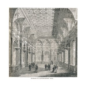 Tøjarbejdersalens interiør, 1878 af Unbekannt