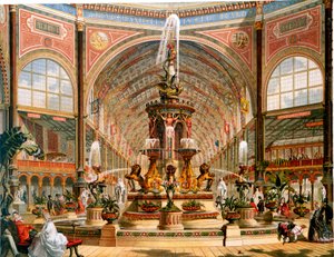 Interiør af Crystal Palace under den internationale udstilling, 1862 af Unbekannt