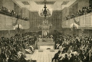 Interiør af Underhuset, 1834, 1881. af Unbekannt