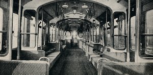 Interiør af den nyeste type rørvogn, 1926 af Unbekannt