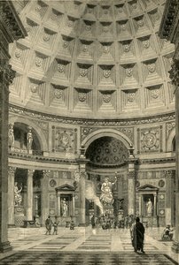 Det indre af Pantheon i Rom restaureret, 1890. af Unbekannt