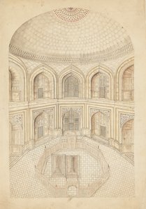 Interiør af Taj Mahal Mausoleum, begyndelsen af det 19. århundrede. af Unbekannt