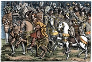 Interview mellem Frans I og Henrik VIII, på Guldklædets mark, 1520, 1870. af Unbekannt