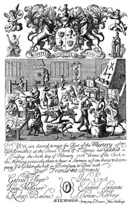 Invitation til et møde i Guldsmedekompagniet, 1707, 1894 af Unbekannt