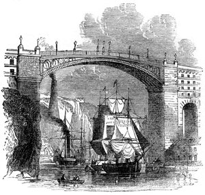 Jernbro ved Sunderland, 1886 af Unbekannt