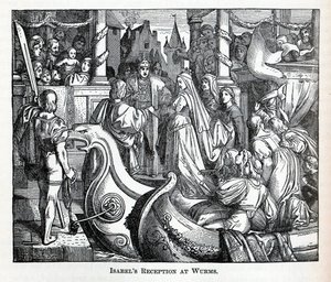 Isabels reception i Worms, 1882 af Unbekannt