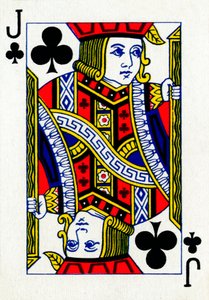 Jack of Clubs fra et sæt Goodall & Son Ltd. spillekort, c1940 af Unbekannt