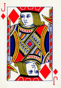 Jack of Diamonds fra et sæt Goodall & Son Ltd. spillekort, c1940 af Unbekannt