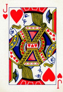 Jack of Hearts fra et sæt Goodall & Son Ltd. spillekort, c1940 af Unbekannt
