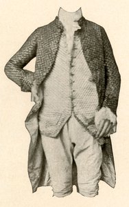 Jakke og vest båret af Robert Livingston fra Clermont Manor, New York, c1720, 1937. af Unbekannt