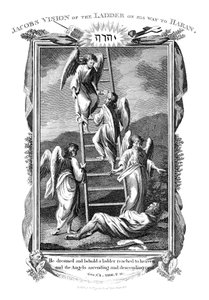 Jacobs drøm om engle, der stiger op og ned af stigen til himlen, c1808 af Unbekannt