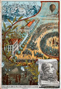Jacques Charles lancerer sin første aerostat fra Champ de Mars, Paris, 1783 1890