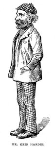 James Keir Hardie, skotskfødt britisk fagforeningsmand og Labour-politiker, 1903 af Unbekannt