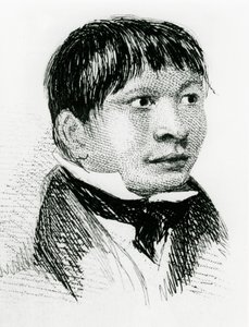 Jemmy Button, Fuegian adopteret af Fitzroy ekspeditionen, som han dukkede op i 1833 1839 af Unbekannt