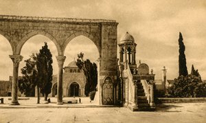 Jerusalem - Moskeen El-Aksa, c1918-c1939. af Unbekannt