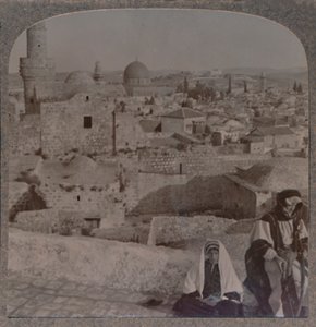 Jerusalem fra skolen over moskeen, viser Tower of Antonio, c1900 af Unbekannt