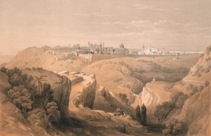 Jerusalem fra vejen, der fører til Betania, 1855. af Unbekannt