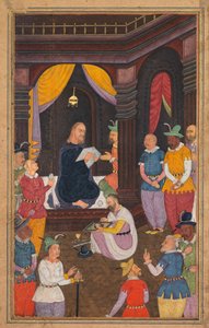 Jesus bliver portrætteret af kong Abgars maler, fra en Mirat al-quds..., 1602-1604. af Unbekannt