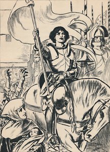 Joan i spidsen for hæren, c1907 af Unbekannt