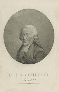 Johann Adolf Schlegel 1721-1793, ca. 1800 af Unbekannt