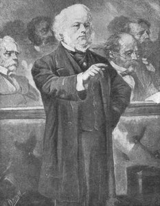 John Bright taler i Underhuset, c1880