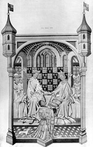 John Talbot, jarl af Shrewsbury, præsenterer en bog til Margaret af Anjou, c1445, 1910 af Unbekannt