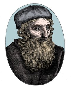 John Wycliffe, engelsk religiøs reformator fra det 14. århundrede, 1500-tallet af Unbekannt