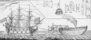 Jonathan Hullss dampslæbebåd, 1736, 1904 af Unbekannt