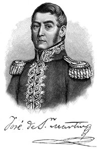Jose de San Martin, argentinsk general og uafhængighedsleder fra det 19. århundrede, 1901 af Unbekannt