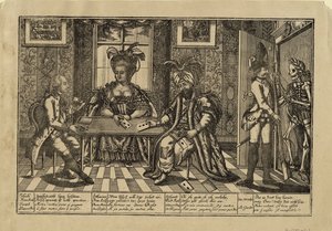 Joseph II, Katarina den Store og sultan Abdul Hamid I spillekort, ca. 1780 af Unbekannt