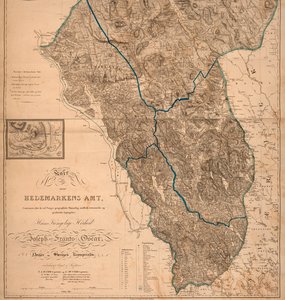 Kort over Hedmark amt (inkl. Skreya og Helg-Öen) af Unbekannt