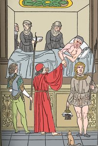 Ketham: Fasciculus Medicinae, Venedig, 1493, The Treatment Of The Plalauge, c1493 af Unbekannt
