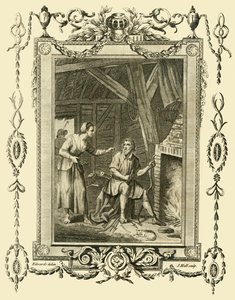 Kong Alfred i forklædning irettesat af Neat Herds Wife for at lade kagerne brænde, c878, 1783. af Unbekannt