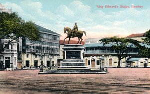 King Edwards Statue, Bombay, Indien, begyndelsen af det 20. århundrede af Unbekannt