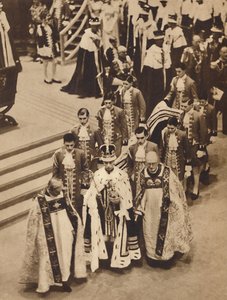 Kong George VI forlader klosteret den 12. maj 1937 af Unbekannt