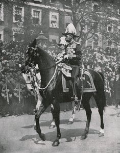 Kong George V ved begravelsen af sin far, kong Edward VII, London, 20. maj 1910. af Unbekannt