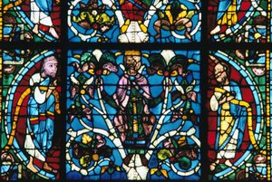 Kong Salomon, farvet glas, Chartres Cathedral, Frankrig, 1145-1155 af Unbekannt