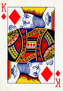King of Diamonds fra et sæt Goodall & Son Ltd. spillekort, c1940 af Unbekannt