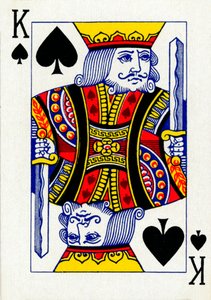 King of Spades fra et sæt Goodall & Son Ltd. spillekort, c1940 af Unbekannt